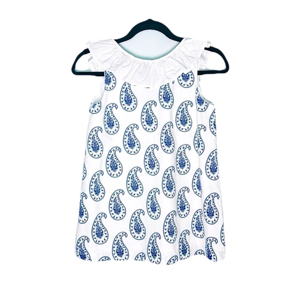 Petit Peony Girls Paisley 100% Cotton Mini Tunic Dress 8Y with lining - Picture 2 of 6